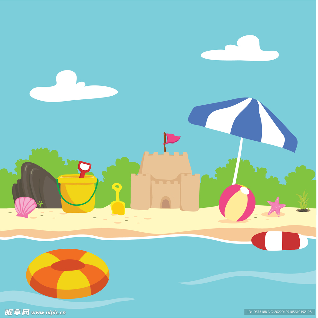 夏日海报背景 