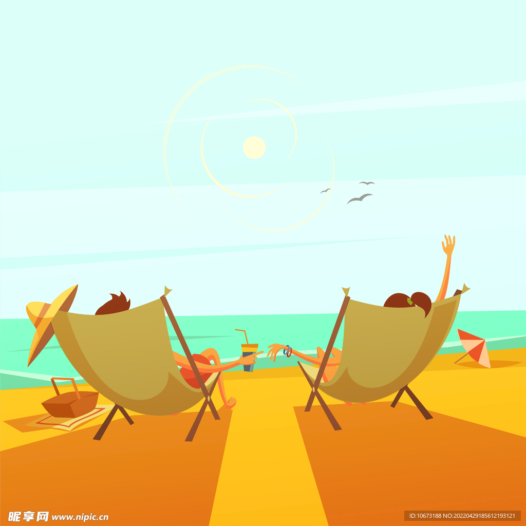 夏日海报背景 