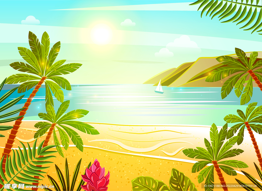 夏日海报背景