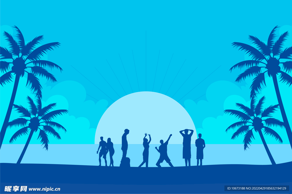 夏日海报背景 