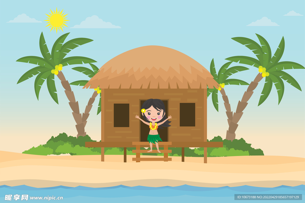 夏日海报背景 