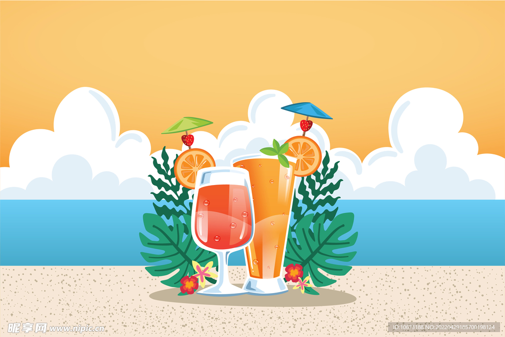 夏日海报背景 