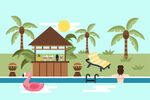 夏日海报背景