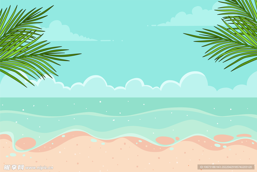 夏日沙滩背景