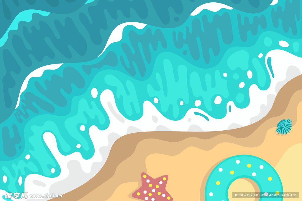 夏日沙滩背景