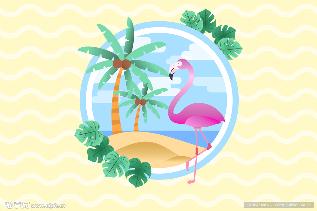 夏日沙滩背景
