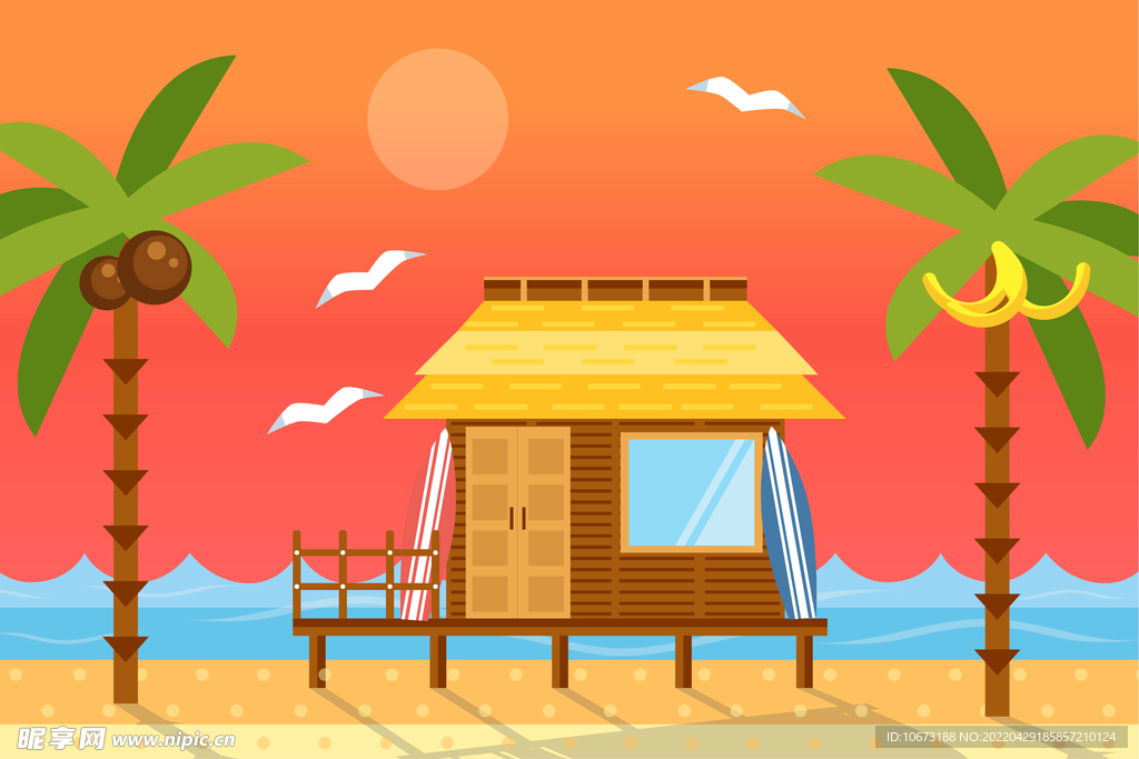 夏日海报背景 