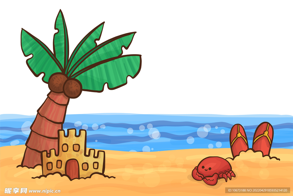 夏日沙滩背景