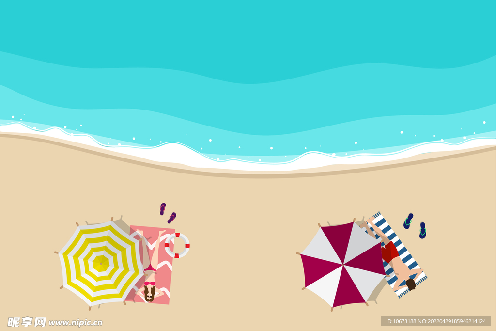 夏日沙滩背景