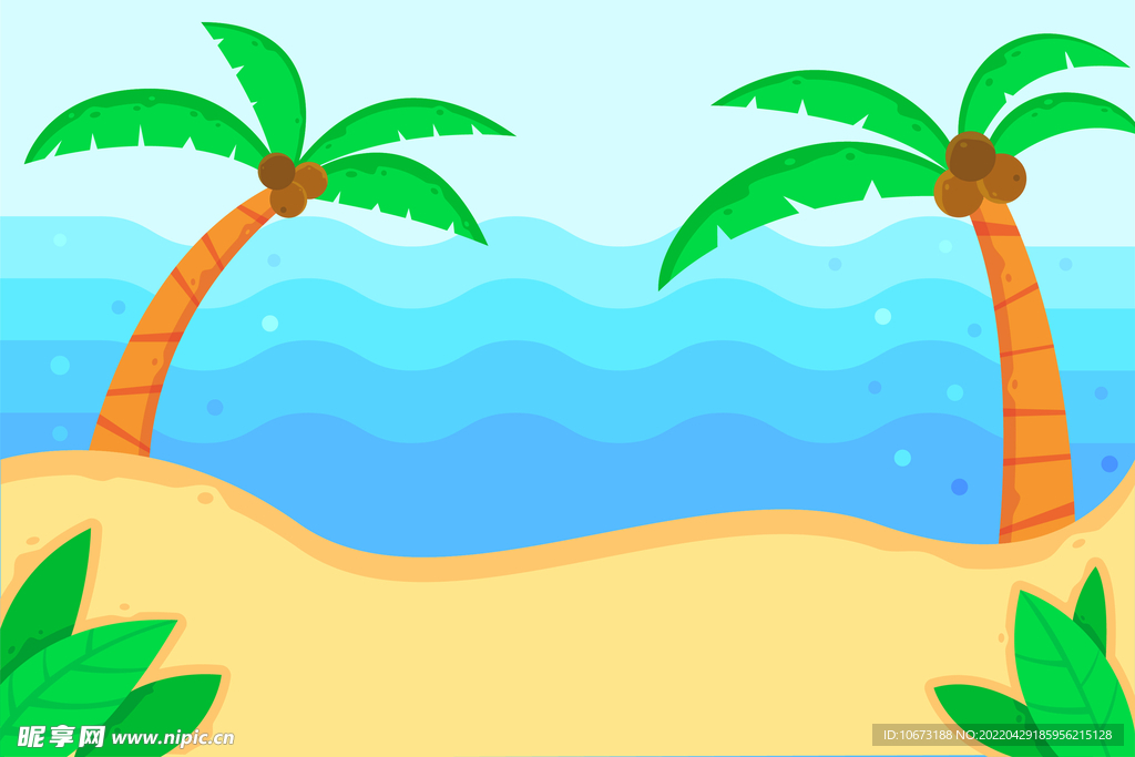 夏日沙滩背景