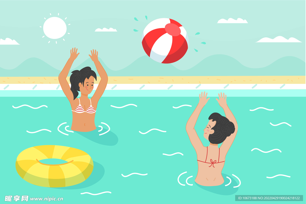 夏日沙滩背景