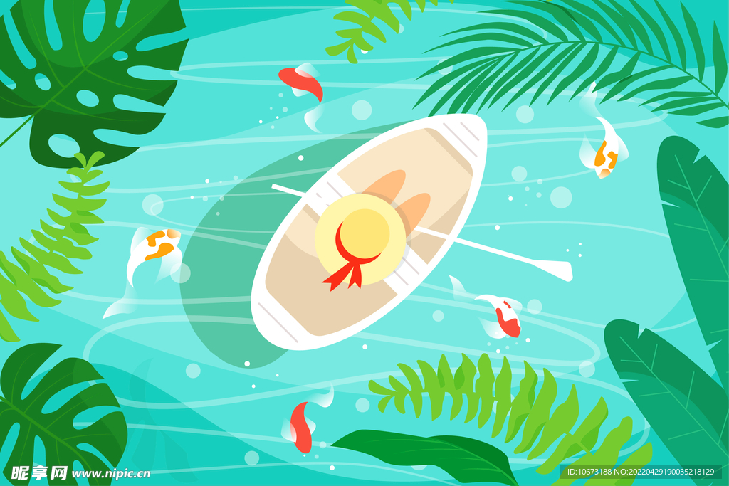 夏日沙滩背景
