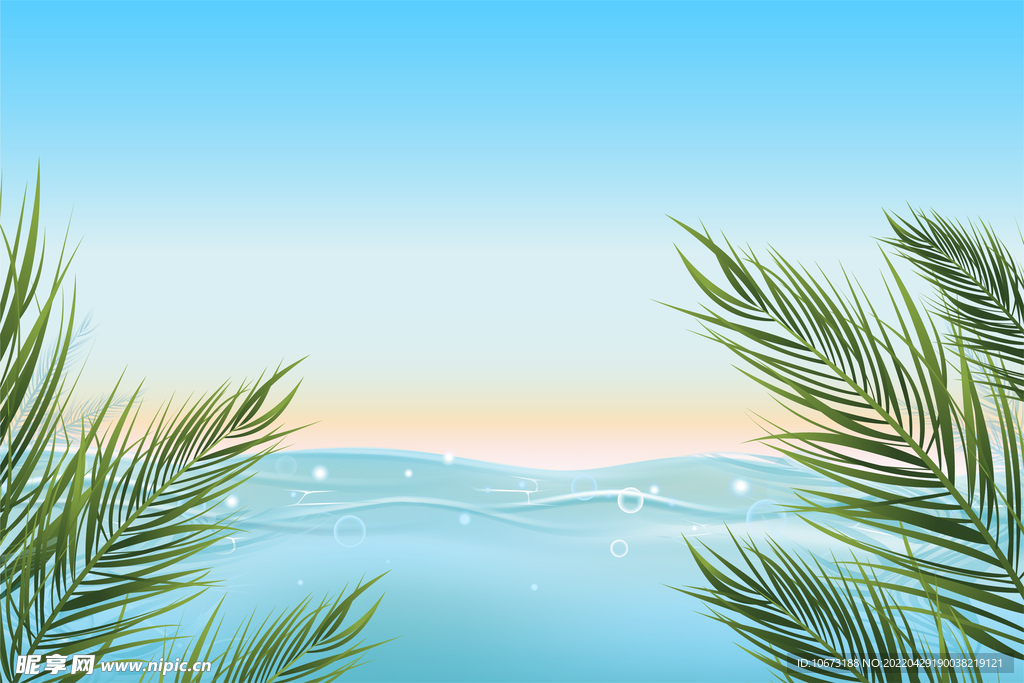 夏日沙滩背景