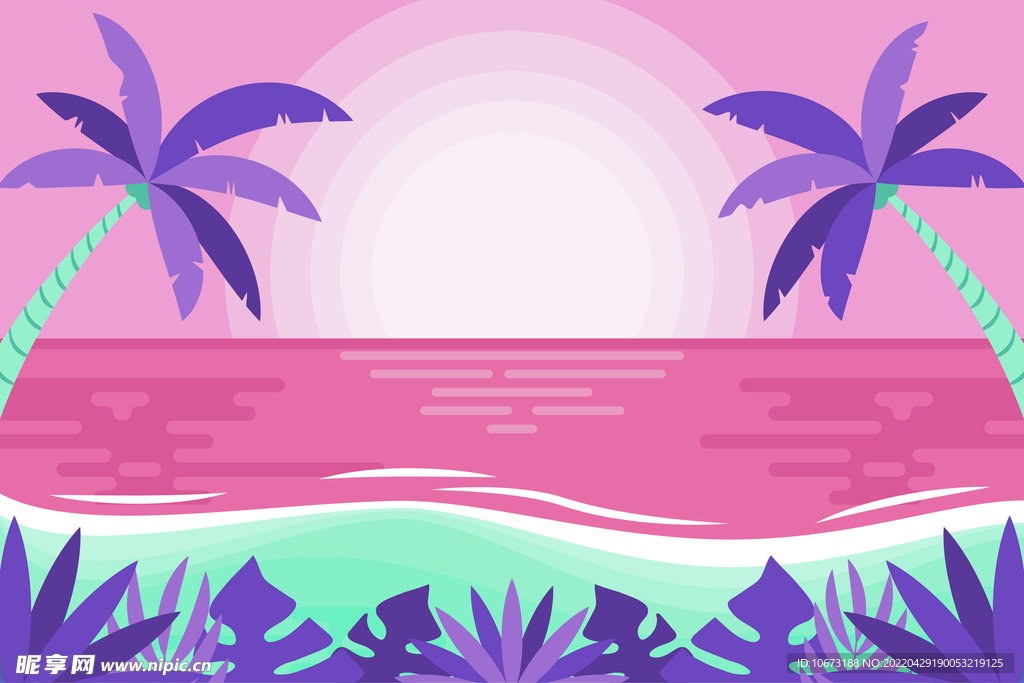 夏日沙滩背景