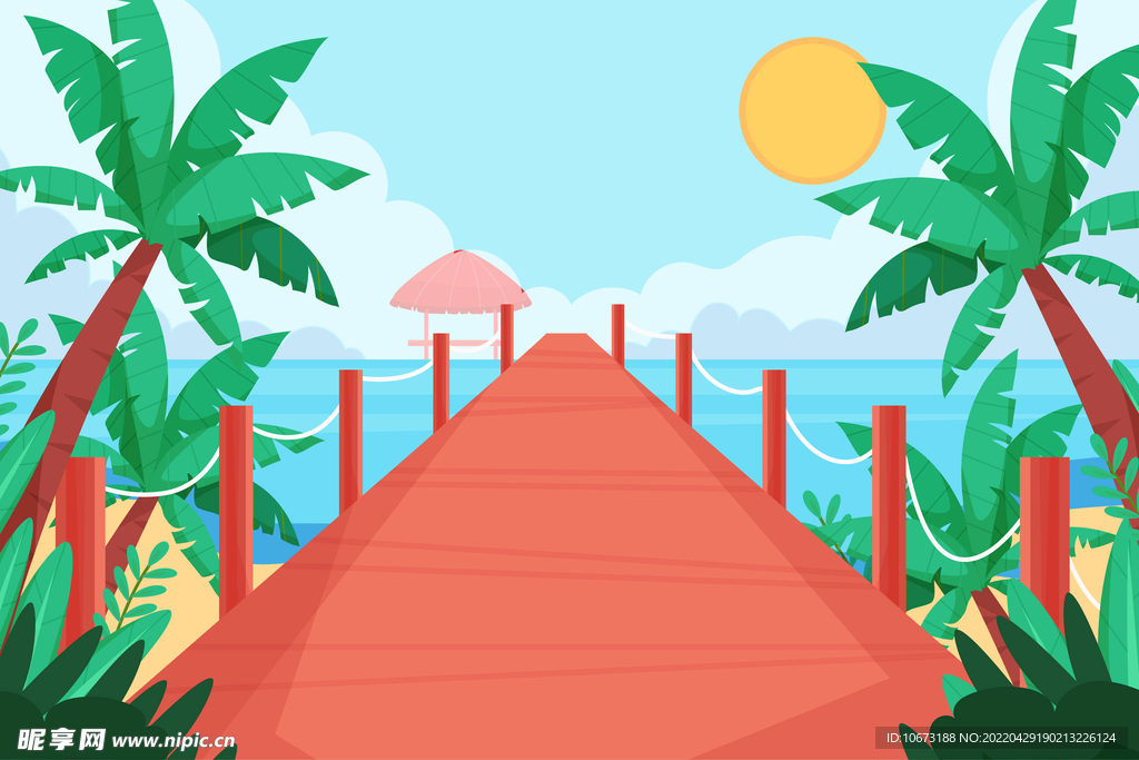 夏日风光背景 