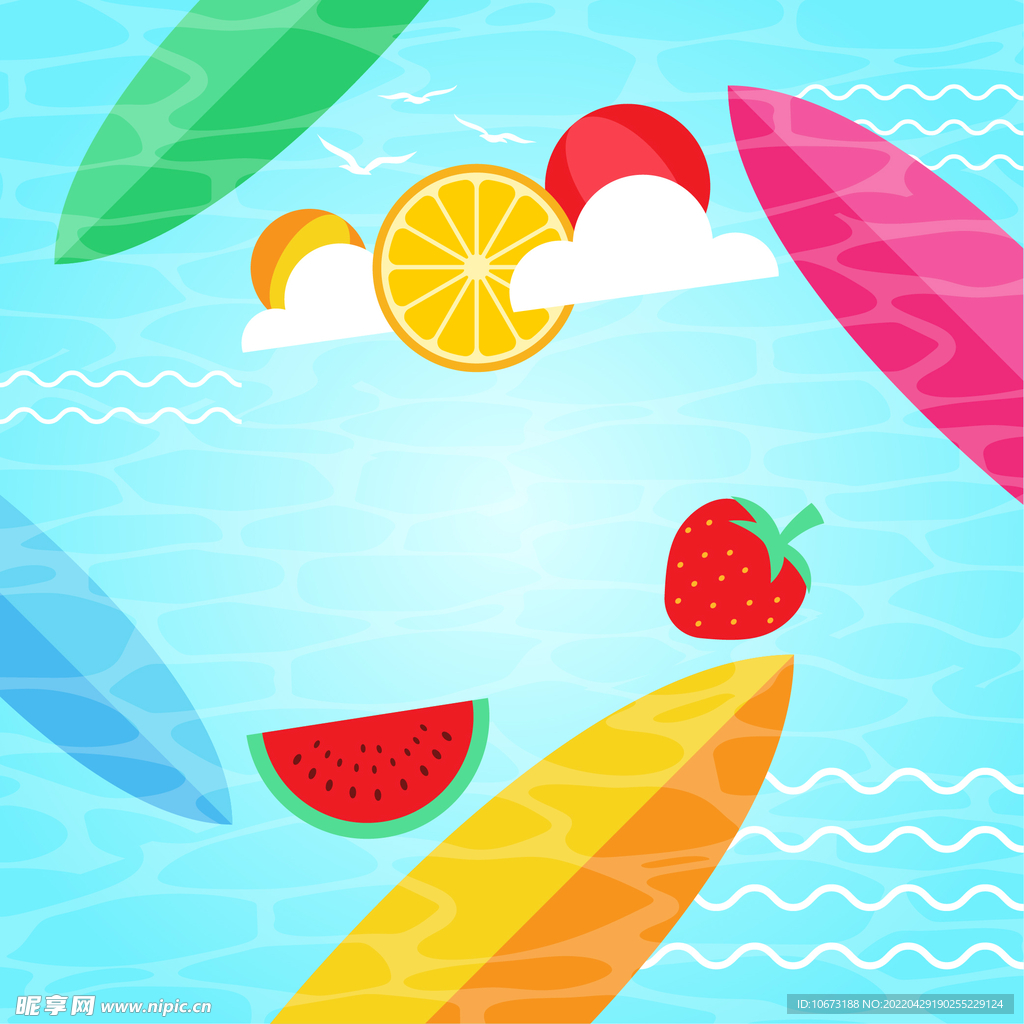 夏日风光背景 