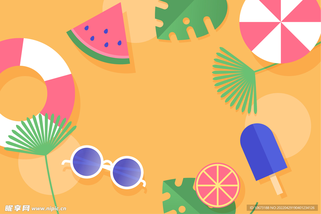 夏日风光背景 