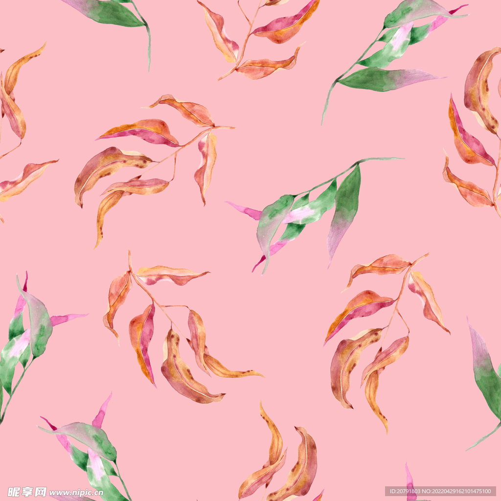 树叶数码印花 