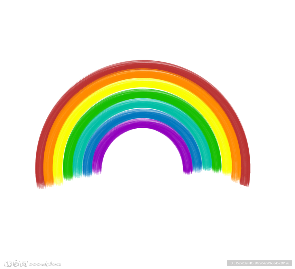 手绘卡通儿童彩虹元素 