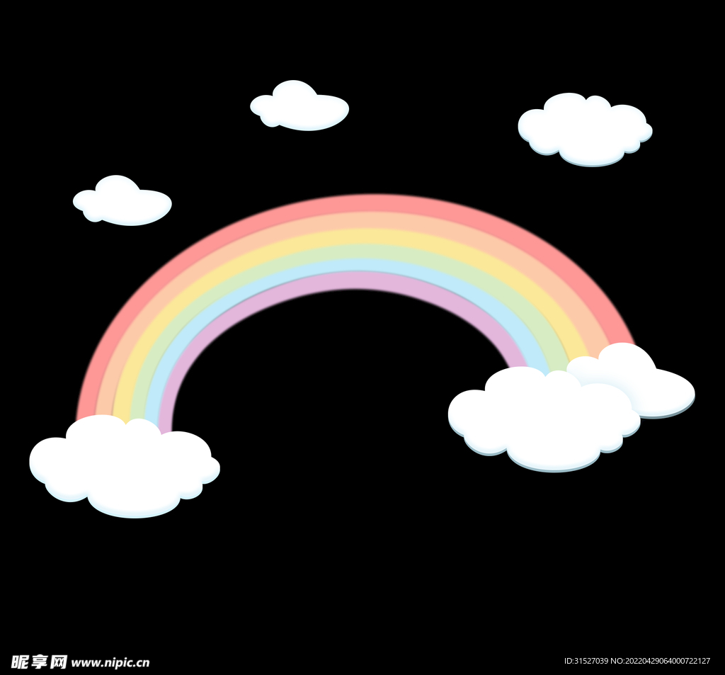 卡通彩虹插图图片  