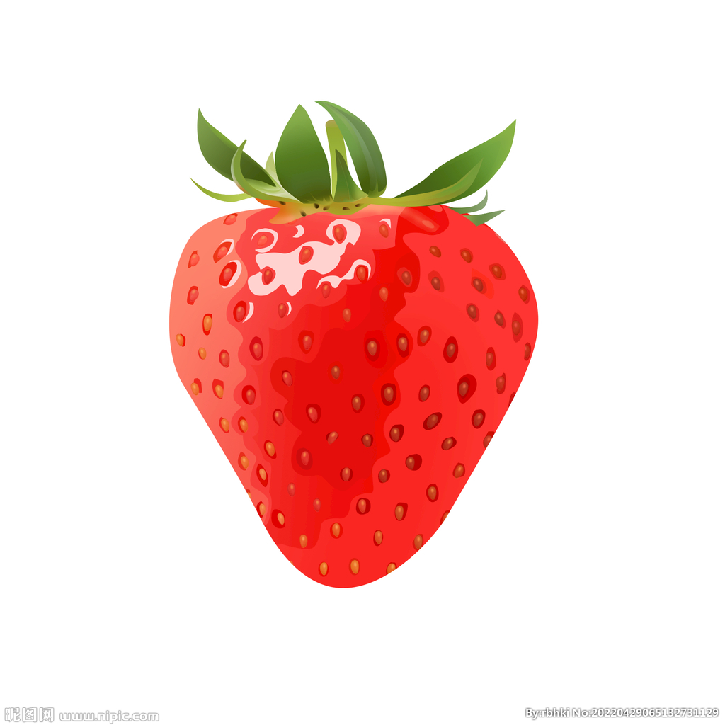 绘卡通水彩水果草莓