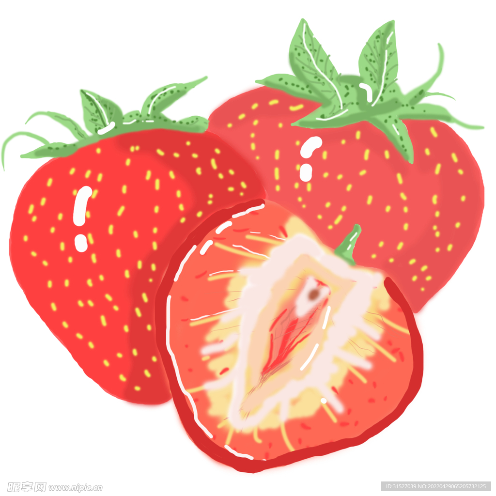 美味水果草莓插画