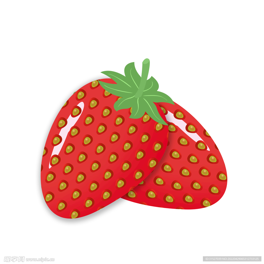 手绘卡通水彩水果草莓