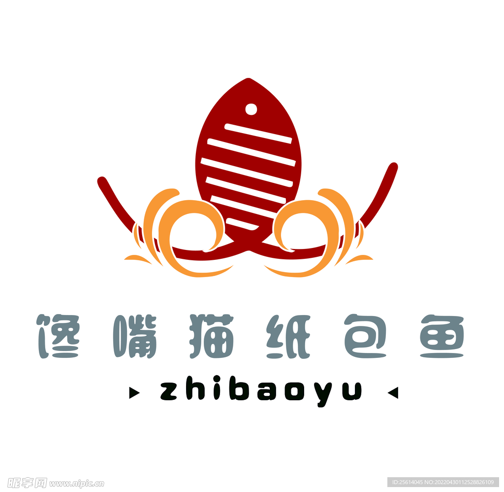 馋嘴猫纸包鱼LOGO