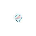 矢量云朵下雨天气图标