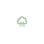 矢量云朵下雨天气图标