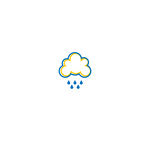 矢量云朵下雨天气图标