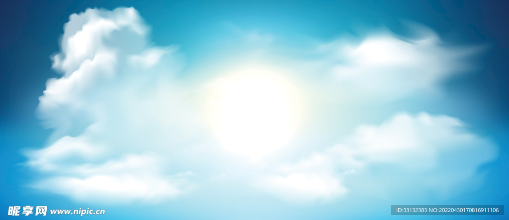 动画云层太阳天空高清