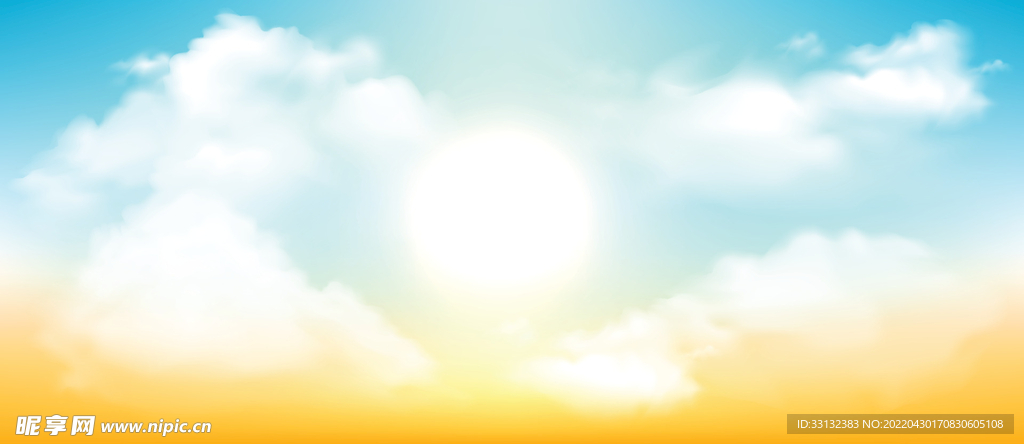 动画云层太阳高清图片