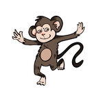 ps分层图可爱卡通小动物小猴子