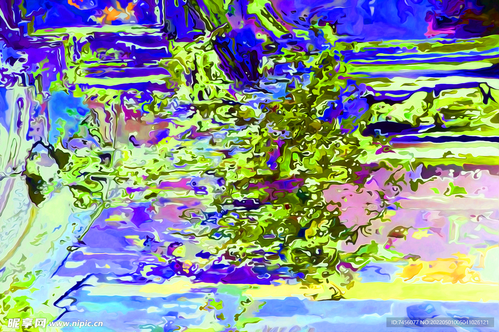 水彩抽象艺术装饰画挂画