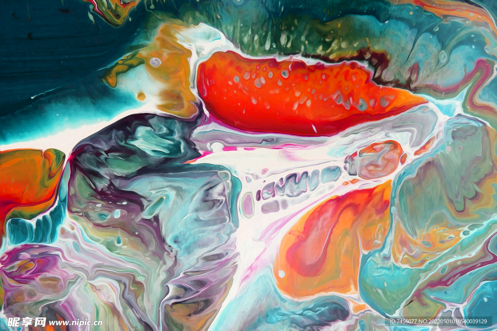 水彩大理石抽象艺术油画装饰画