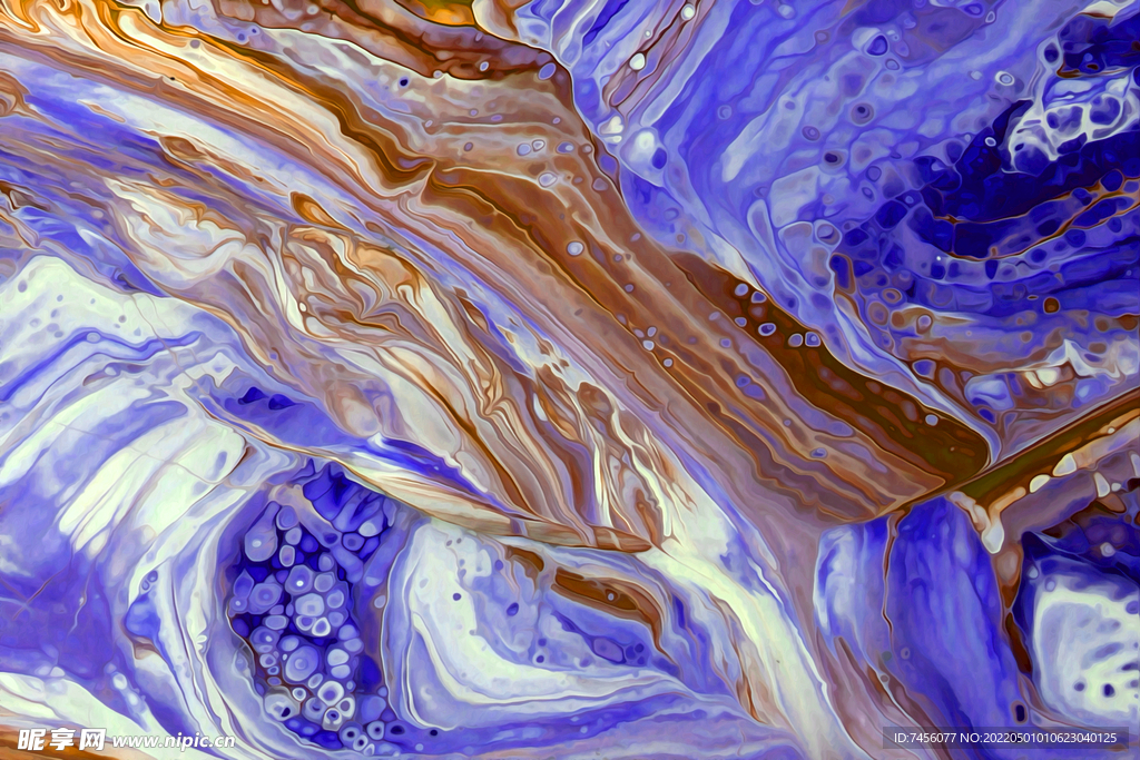 唯美紫色大理石艺术油画装饰画