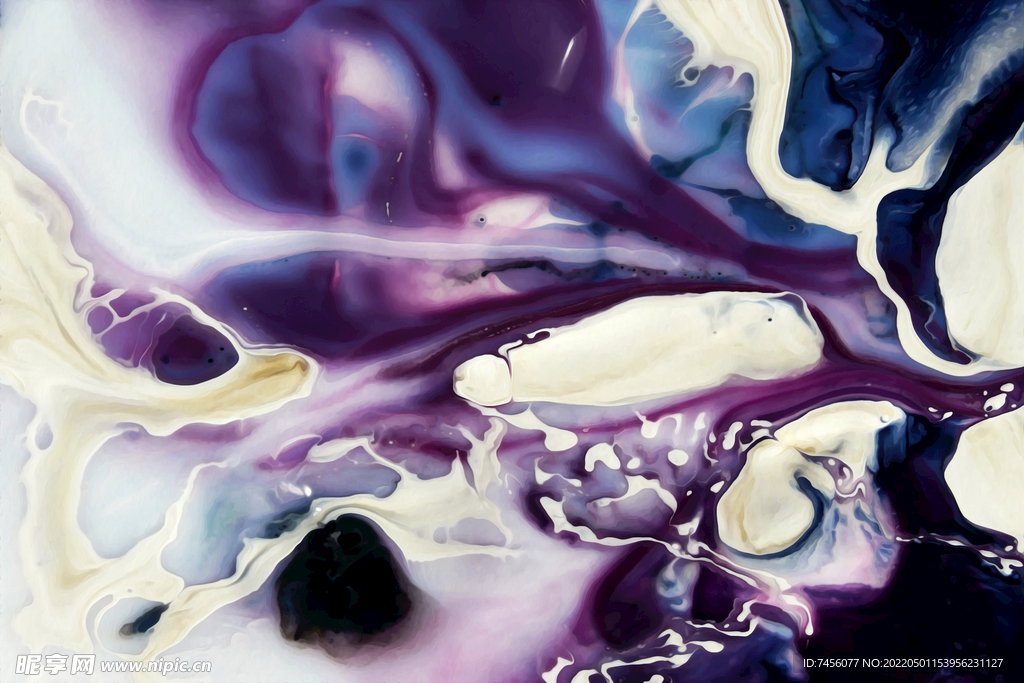 高清紫色抽象油画背景图