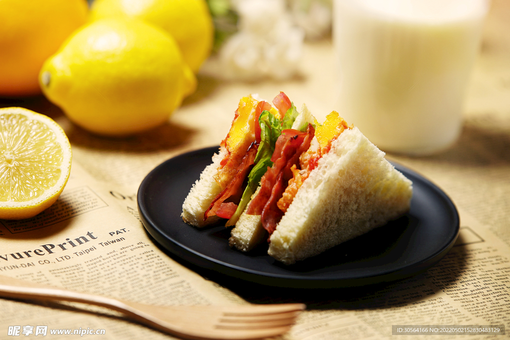 三明治甜品美食