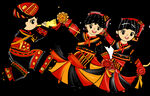 彝族跳舞小孩