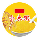 小米粥圆形贴