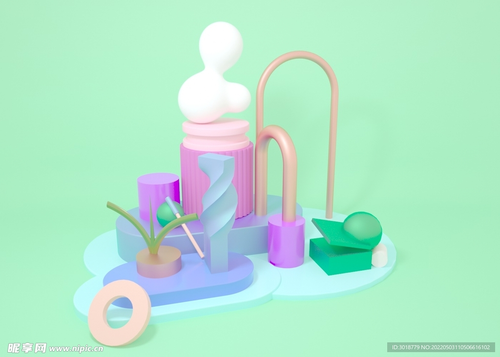 电商C4D场景 
