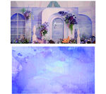 紫色油画系列婚礼