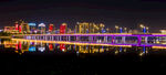 明月湖大桥夜景 