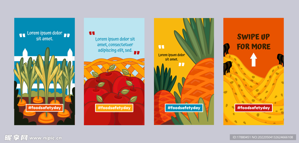 世界食品安全日手绘海报
