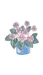 插花花束教师节橘色花朵卡通花
