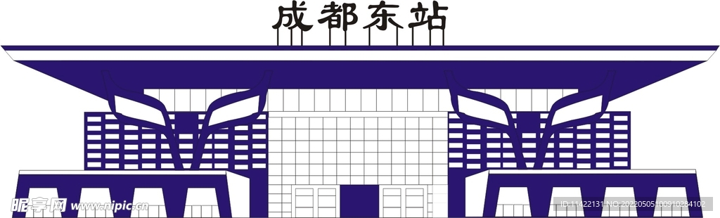 车站简笔画