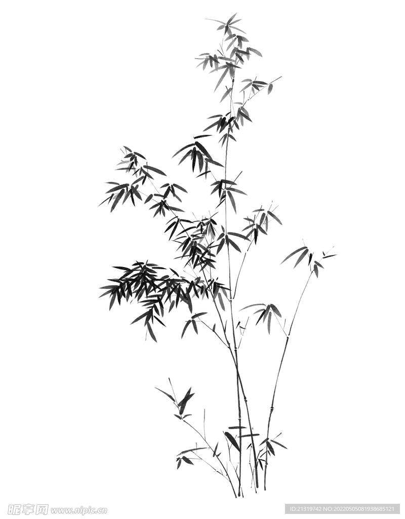 竹子国画素材