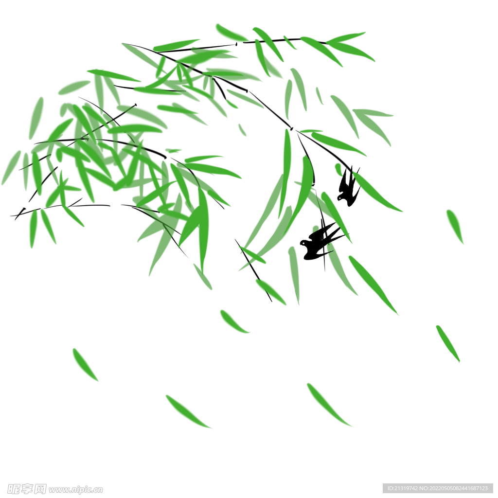 竹子插画背景