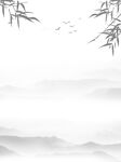 竹子山水背景